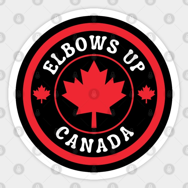 Elbows-Up Sticker by Creatifly Graphic Tees
